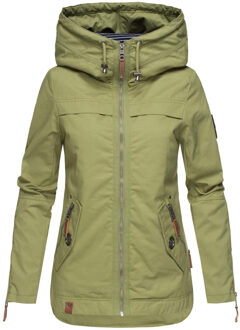 Dames Tussenjas Wekoo – Lichte Katoenen Jas met Capuchon Groen