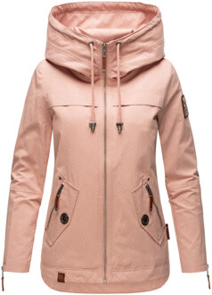 Dames Tussenjas Wekoo – Lichte Katoenen Jas met Capuchon Roze - S