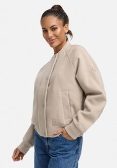 dames tussenjas Zunaa in bomber-/college-stijl Grijs - 2XL