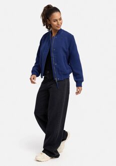 dames tussenjas Zunaa in bomber-/college-stijl - maat Blauw