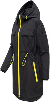 dames tussenmantel Trüffelbonbon met capuchon Zwart - 3XL