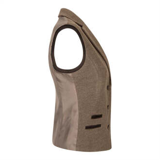 Dames Tweed jaren 1920 visgraat lichtbruin vest - EU 44 / UK 16