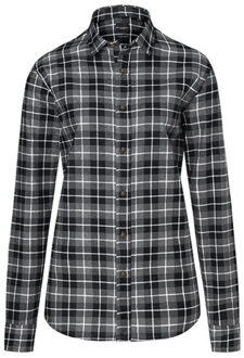 Dames urban geruit overhemd Zwart - L