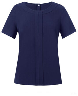 Dames verona blouse met korte mouwen - maat 34 Blauw