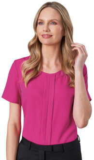 Dames verona blouse met korte mouwen Roze - 42