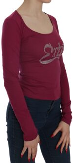 Dames Versierde Lange Mouwen Top Rood