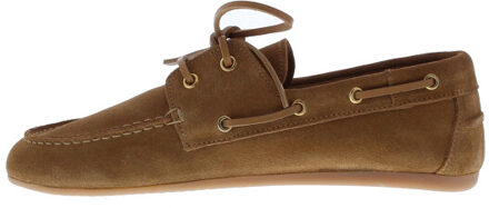 Dames veterschoen | dames | maat: | suede - maat 40 Bruin