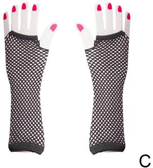 Dames Visnet Handschoenen Punk Half Vinger Nachtclub Etiquette Handschoenen