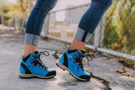 Dames Wandelschoenen Leer Blauw