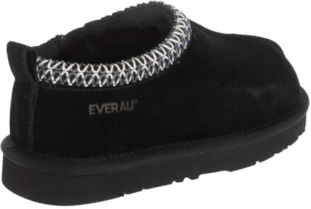 Dames Wigeon Leren Slippers (Zwart)