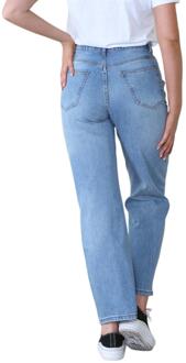 dames wijde pijpen jeans met hoge taille in lichtblauw - EU 38 Normaal / UK 10 Normaal