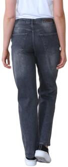 dames wijde pijpen jeans met hoge taille in zwart - EU 50 Normaal / UK 22 Normaal
