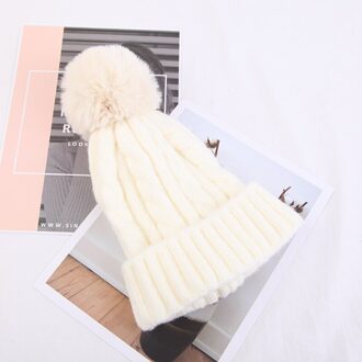 Dames Winter Afneembare Vrouwelijke Beanie Hoed Dikke Warme Winter Hoed Voor Vrouwen Gebreide Beanie Hoed Pompon Beanie Mutsen 1
