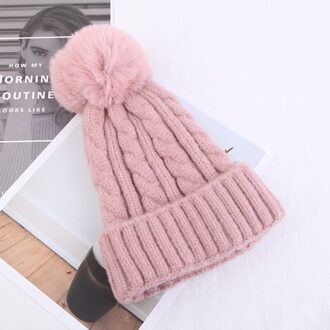 Dames Winter Afneembare Vrouwelijke Beanie Hoed Dikke Warme Winter Hoed Voor Vrouwen Gebreide Beanie Hoed Pompon Beanie Mutsen 4