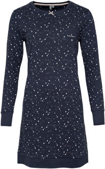 Dames winter nachthemd interlock sterren Blauw - XL