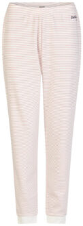 Dames winter pyjama set lang interlock roze/wit gestreept Veelkleurig - XXL