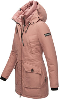 dames winterjas Blizzardstorm – Lang, Warm & Functioneel Bruin