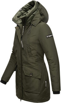 dames winterjas Blizzardstorm – Lang, Warm & Functioneel - maat Groen