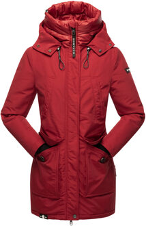 dames winterjas Blizzardstorm – Lang, Warm & Functioneel Rood - S