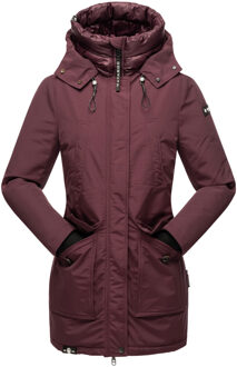 dames winterjas Blizzardstorm – Lang, Warm & Functioneel Rood