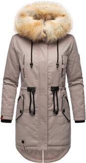 Dames Winterjas Bombi – Premium Collectie met Afneembare Bontkraag Grijs - S