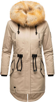 Dames Winterjas Bombi – Premium Collectie met Afneembare Bontkraag Grijs - XL