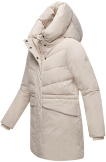 dames winterjas Delilah met fleecevoering & verstelbare taille Beige - XL
