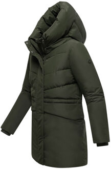 dames winterjas Delilah met fleecevoering & verstelbare taille Groen - XL