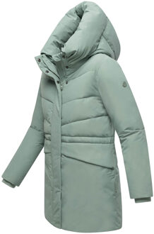 dames winterjas Delilah met fleecevoering & verstelbare taille Groen - XL