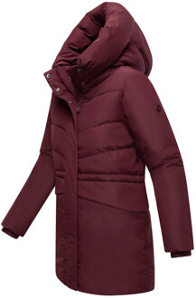 dames winterjas Delilah met fleecevoering & verstelbare taille Rood - XL