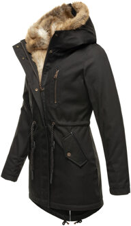 Dames Winterjas Diamond – Warm, Elegant & Teddyfleece Voering Zwart