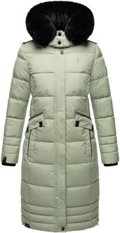 Dames Winterjas Fahmiyaa – Lang, Warm & Functioneel met Capuchon Groen - S