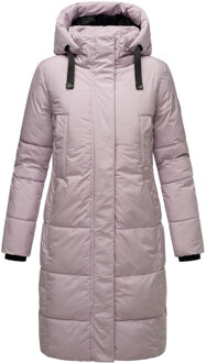 dames winterjas Laryaa – lang, warm & met afneembare capuchon Rosé