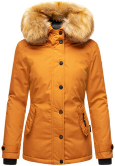 Dames Winterjas Laura – Warm, Stijlvol & Met Afneembare Bontkraag Bruin