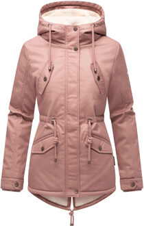 dames winterjas Manolya met katoenen buitenstof & teddyvoering Bruin - 2XL