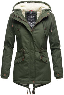 dames winterjas Manolya met katoenen buitenstof & teddyvoering Groen
