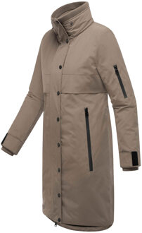 dames winterjas met afneembare capuchon – model Anoukaa Bruin - L