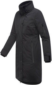 dames winterjas met afneembare capuchon – model Anoukaa Zwart - 3XL