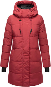 dames winterjas met capuchon & fleecevoering – Kaituu Rood - XS