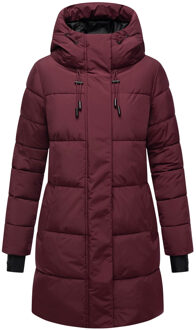 dames winterjas met capuchon & fleecevoering – Kaituu Wijnrood - XS