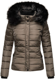 Dames Winterjas Miamor – Teddyvoering, Afneembare Capuchon & Bontkraag Grijs