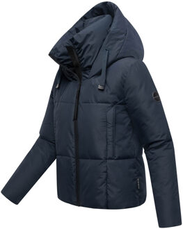dames winterjas Ninikaa met capuchon & fleecevoering Blauw - XL