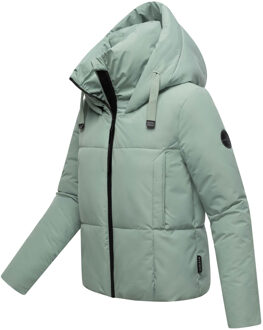 dames winterjas Ninikaa met capuchon & fleecevoering Groen - S
