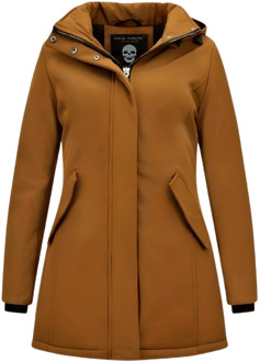 Dames Winterjas Parka - Slim Fit - Bruin