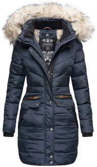 Dames Winterjas Paula – Extra Warm, Waterafstotend & Met Afneembare Bontkraag Blauw - S