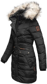 Dames Winterjas Paula – Extra Warm, Waterafstotend & Met Afneembare Bontkraag Zwart - 4XL