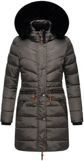 Dames Winterjas Paula – Extra Warm, Waterafstotend & Met Afneembare Bontkraag Zwart - XS