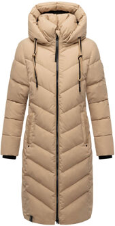 Dames Winterjas Sahnekatzii – Lang & Extra Warm Beige - 3XL