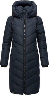 Dames Winterjas Sahnekatzii – Lang & Extra Warm Blauw - 2XL