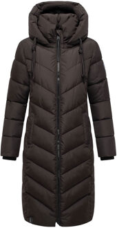 Dames Winterjas Sahnekatzii – Lang & Extra Warm Bruin - 4XL